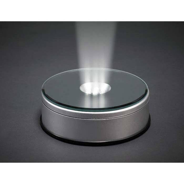 Round Light Base - White Led Silver Finish